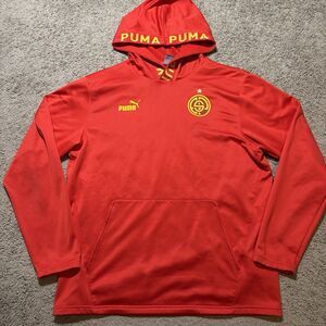 Puma Spain National Team Soccer Hoodie Red Yellow Mens Large L RFEF España